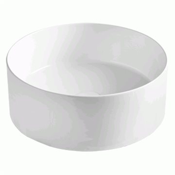 Lavabo Mate Ø400 fritstående porcelæns badvask - mathvid